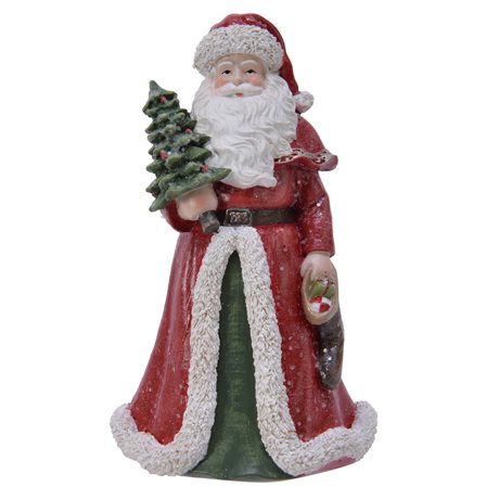 Juldekoration – Tomte med julgran H:13cm