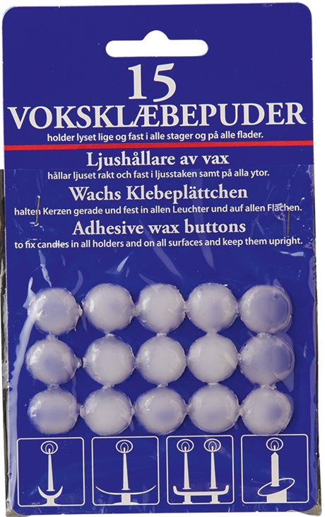 x Ljusklister / Ljuslim / Ljushållare av vax 15-pack