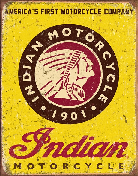 Plåtskylt – Indian Motorcycles Since 1901