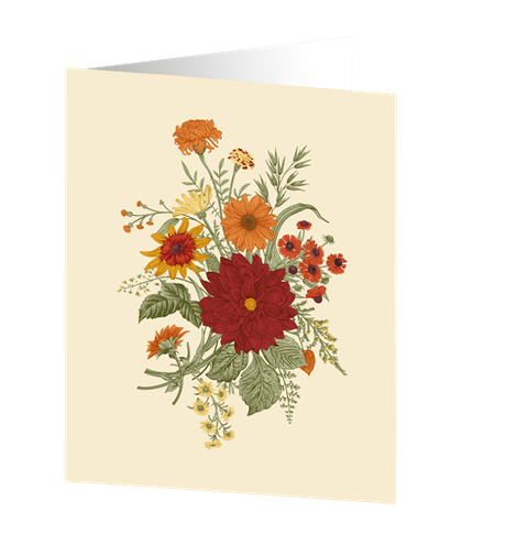 Kort med kuvert – Autumn bouquet 9x11cm