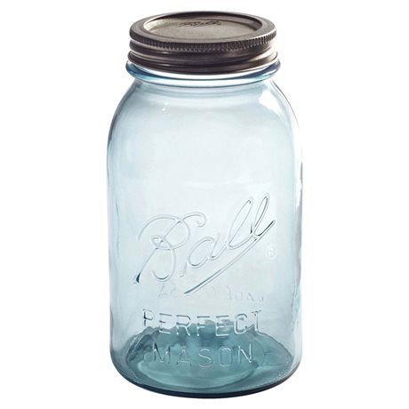 Glasburk Ball Mason Jar – Aquablå vintage edition Quart size 946ml