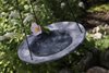 Fågelbad i grå komposit med hänge & krok Ø:22cm
