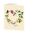 Kort med kuvert – Floral heart 9x11cm