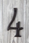 Fasadsiffra 4 – handgjord i gjutjärn H:14cm