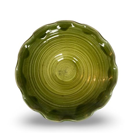 Skål / Fat GRACE SWIRL i keramik – Grön Medium Ø:43cm