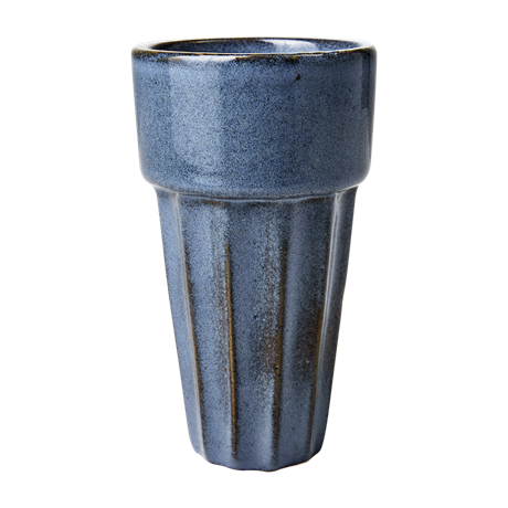 Lattekopp COSTA i keramik – Blå Ø:8 H:14cm
