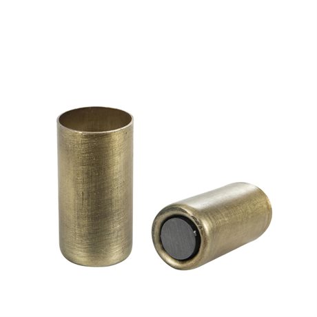 Ljushållare med magnet i botten mässingsfärgad Ø2x5cm