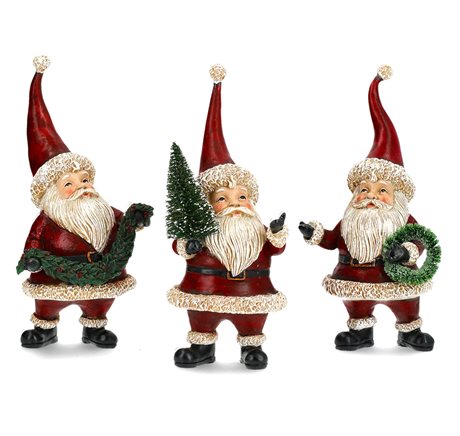 Tomte klassisk med luva & skägg Tre olika H:23cm pris/st