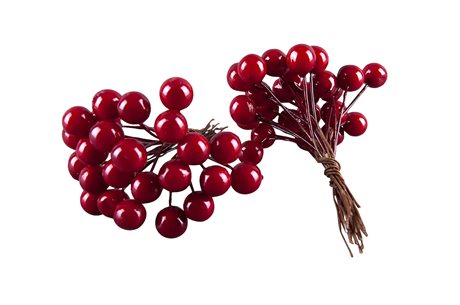 Bär mörkröda 9mm i knippe om 23st