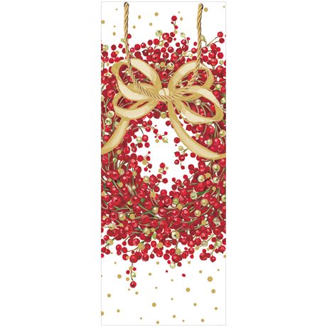 Presentpåse för en flaska – Pepperberry White 12,75x33x9cm