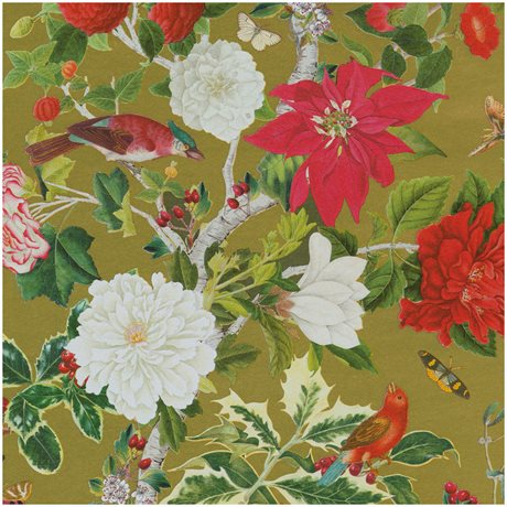 Presentpapper JUL – Christmas Chinoiserie Gold Foil RHS 76x244cm 