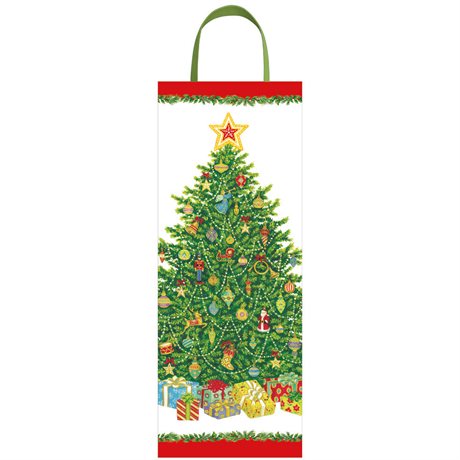 Presentpåse för en flaska – Christmas Tree 12,75x33x9cm