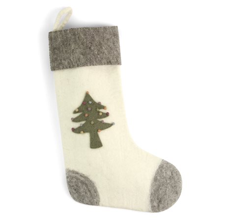 Tovad julstrumpa med julgran Fair Trade 58cm