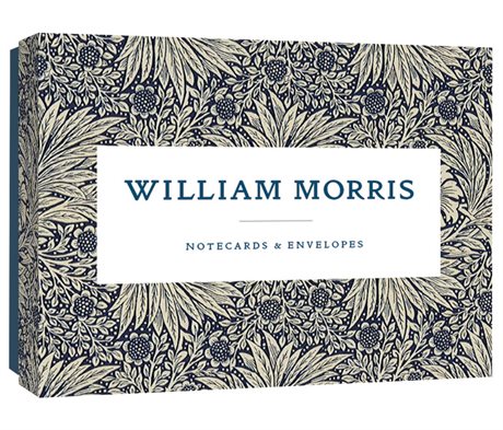 Korrespondenskort i box m motiv av William Morris
