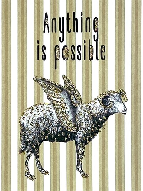 Presentkort med kuvert – Anything is Possible 9x13cm
