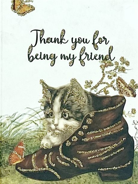 Presentkort med kuvert – Thank you for being my friend 9x13cm