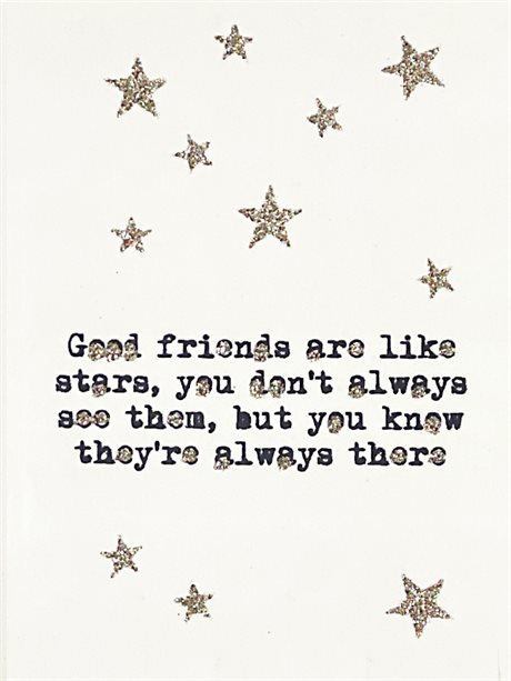 Presentkort med kuvert – Good friends are like stars… 9x13cm