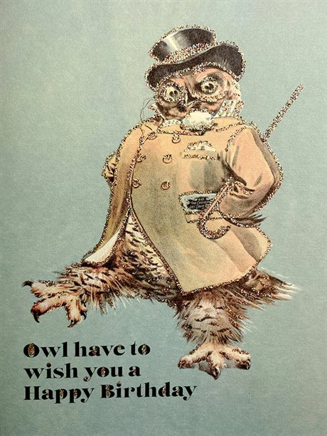Presentkort med kuvert – Owl have to wish you a Happy Birthday 9x13cm