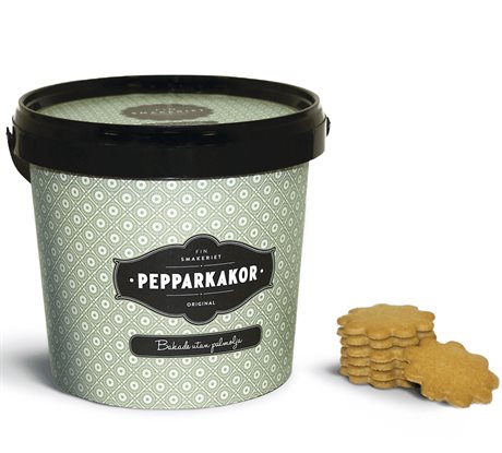 Finsmakeriets Pepparkakor – refill i fin hink av plast 500g