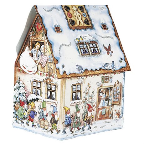 Adventskalender – Pepparkakshus i 3D med glitter 17x13x25cm