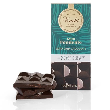 VENCHI Extra Dark Chocolate – Mörk choklad med 70% mindre socker! 100g