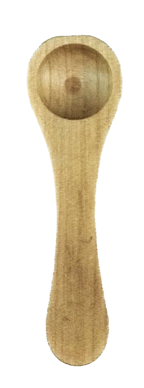 Saltsked i oljad björk 7cm