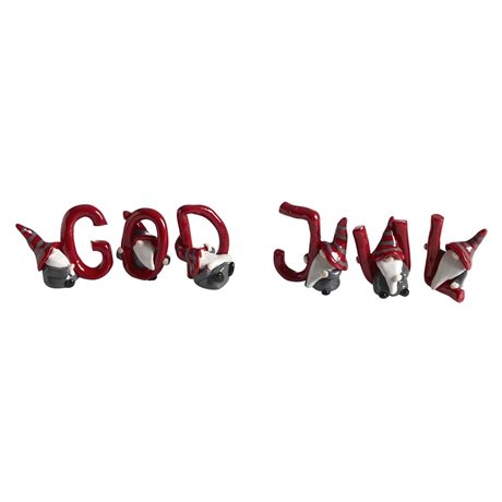 Nissarnas GOD JUL – bokstäver med små Nissar 34x6cm