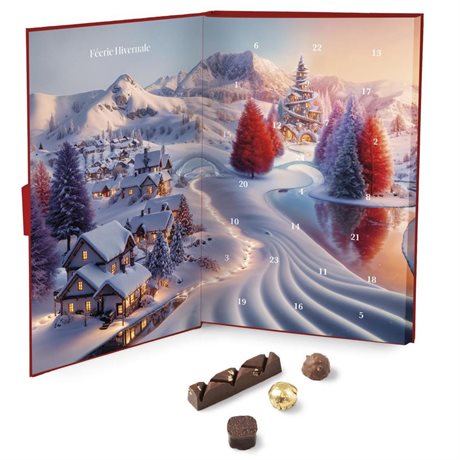 Adventskalender – Lyxig kalender med praliner från Cluizel 273g