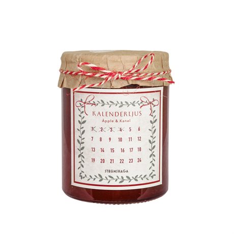 Kalenderljus i doften Äpple & Kanel Ø8,5x11cm 65H