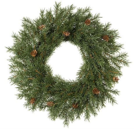 Krans med granris & kottar Ø:45cm