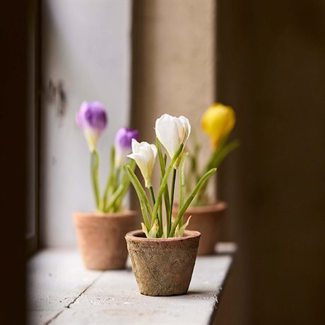 Krokus i kruka konstgjord – mixade färger 20cm pris/st