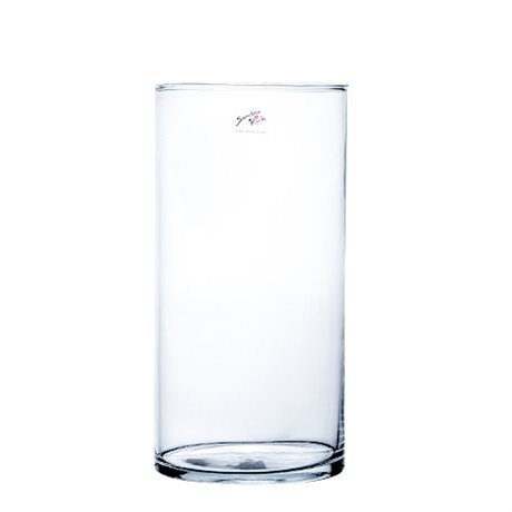 Glasvas rund cylinder Klar Ø:14,5cm H:18,5cm