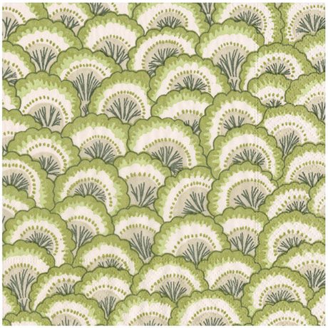 Servetter Kaffe Pontchartrain Scallop Green