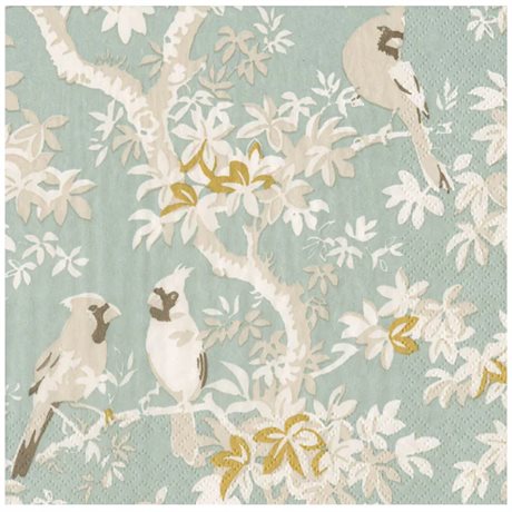 Servetter Kaffe Scenic Songbirds Celadon