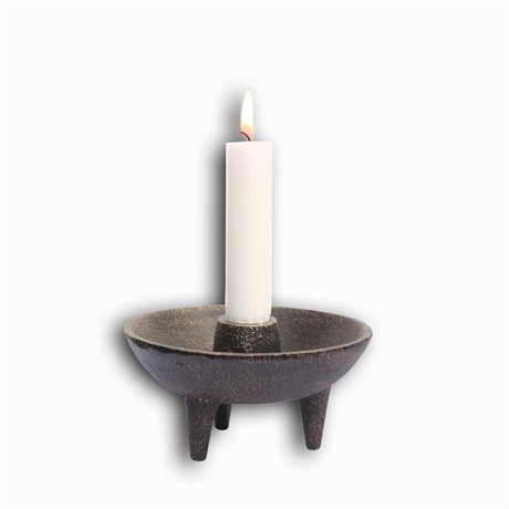 Ljusstake HYGGE i gjutjärn Ø12,5x6cm