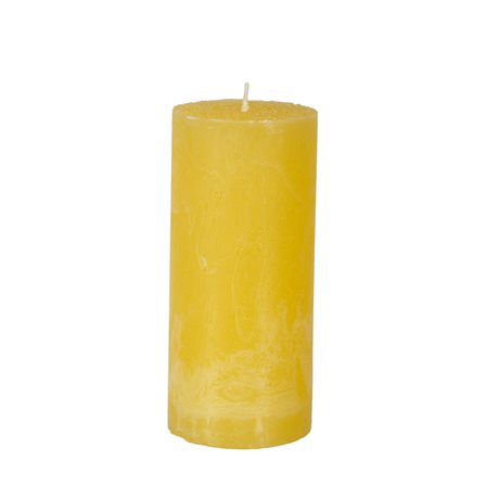 Blockljus COTÉ NORD Ljusgul Ø7XH15CM 50H 