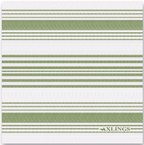 Servetter Middag med linnekänsla Gästabud Grön & offwhite 50-pack!