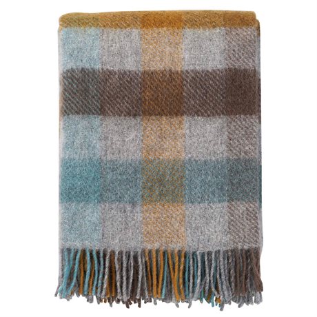 Ullfilt KLIPPAN GOTLAND OEKO-TEX® – Multi turkos 130x200cm 