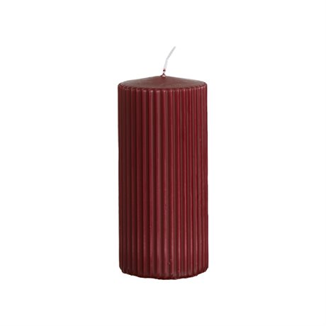 Blockljus RILL räfflat Zinfandel 70x150mm ~55h