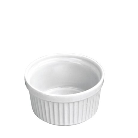 Ramekin i vit keramik Ø:9cm 17cl