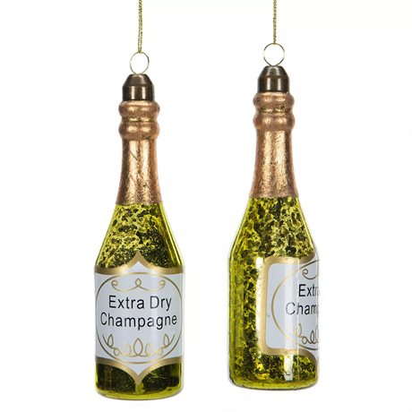 Julkula i glas – Champagneflaska 4x14cm Pris/st
