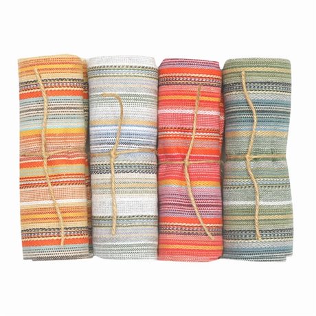 Kökshandduk GOA – Recycled OEKO-TEX® 50x70cm. Fyra olika mönster & färger, Pris/st