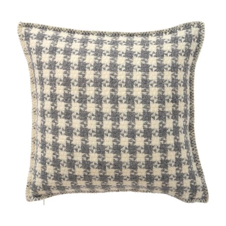 Kuddfodral DOGTOOTH i 100% lammull 45x45