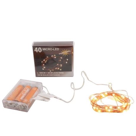 LED-Slinga INNE med 40 microledlampor – 390+30cm