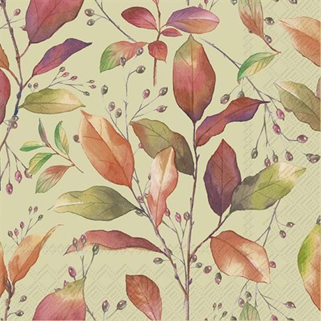 Servetter Kaffe Colorful Autumn Green