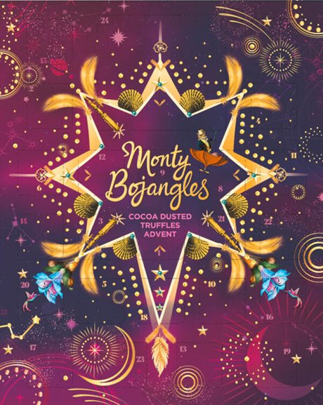 Adventskalender chokladkalender med kakaopudrade tryfflar 235g