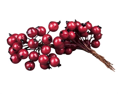 Bär mörkröda 13mm i knippe om 23st