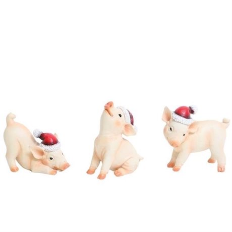 Julgris med röd luva – tre olika H:7,2cm pris/st