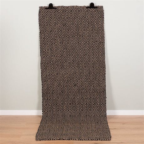 Gångmatta Gåsöga svart/natur 80x200cm