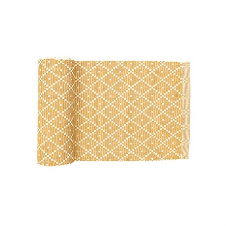 Löpare ELLA Recycled OEKO-TEX® – Saffran & Beige 15x140cm